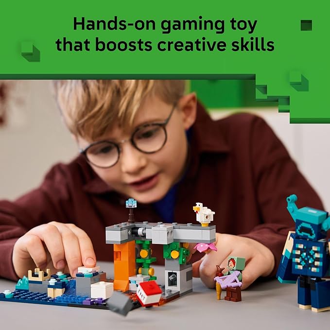 LEGO Minecraft The Warden Encounter Kids Toy - Collectible Building Set for Boys and Girls 7+- with Silent Ranger Minifigure - Great Birthday Gift for Gamers and Kids Who Love Minecraft Toys - 21274