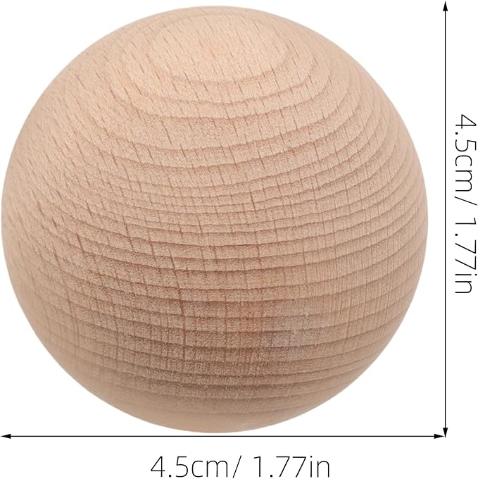 TOYANDONA Beech Wood Croquet Golf Ball Set 3Pcs for Outdoor Lawn Games Backyard Family Fun Durable Round Balls for Multiple Players