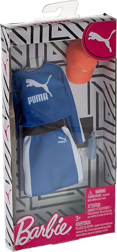 Barbie Clothes: Puma Branded Outfit Doll with 2 Accessories, Skirt Set