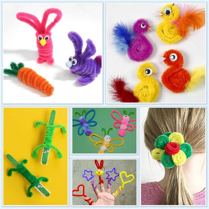 Praisebank Light Brown Pipe Cleaners for Crafts, 500pcs, Chenille Stems for DIY Projecets, Arts & Crafts Supplies for Festival Party Decorations
