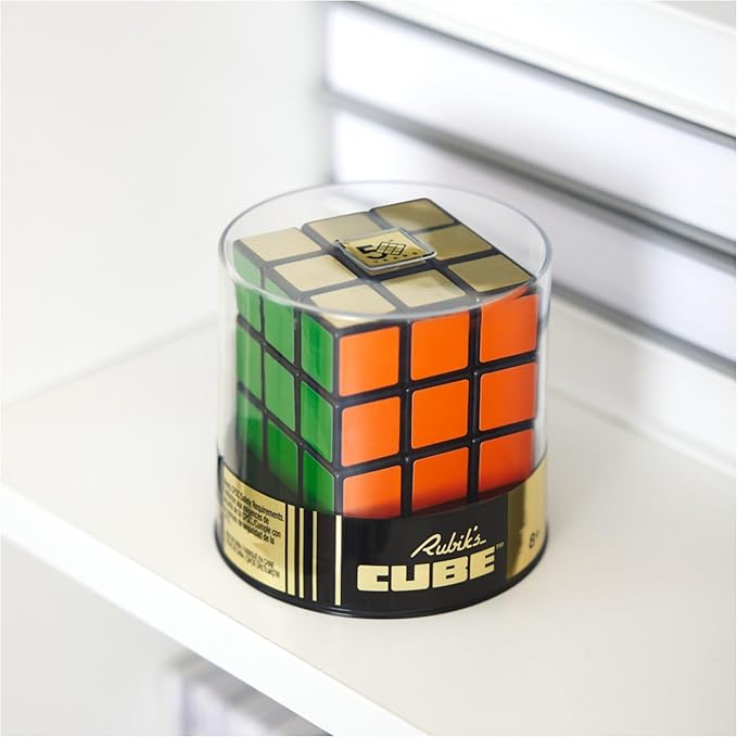 Rubik’s Cube, Special Retro 50th Anniversary Edition, Original 3x3 Cube Collectible & Desk Décor, Problem-Solving Brain Teaser, Fidget Toy, Sensory Puzzle for Adults, Teens, Kids, for Ages 8 & Up