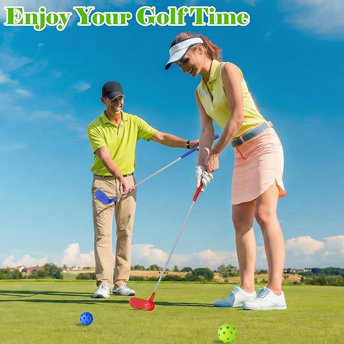 3 Pack 36" Backyard Golf Club with 6 Balls Outdoor Game Set, Right Hands Training Practice Course Portable Golf Play Gift for Family Beach Camping Lawn Park Yards Grass Home Indoor