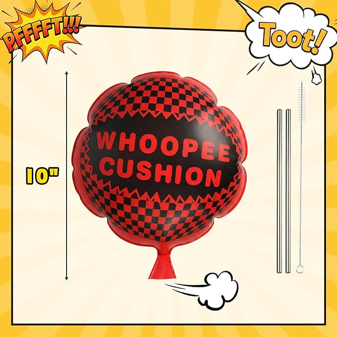 POPLAY Whoopee Cushion, 10 Inch Prank Toys for Novelty Party Favors Kids and Adults Fart Pillow Novelty Gifts