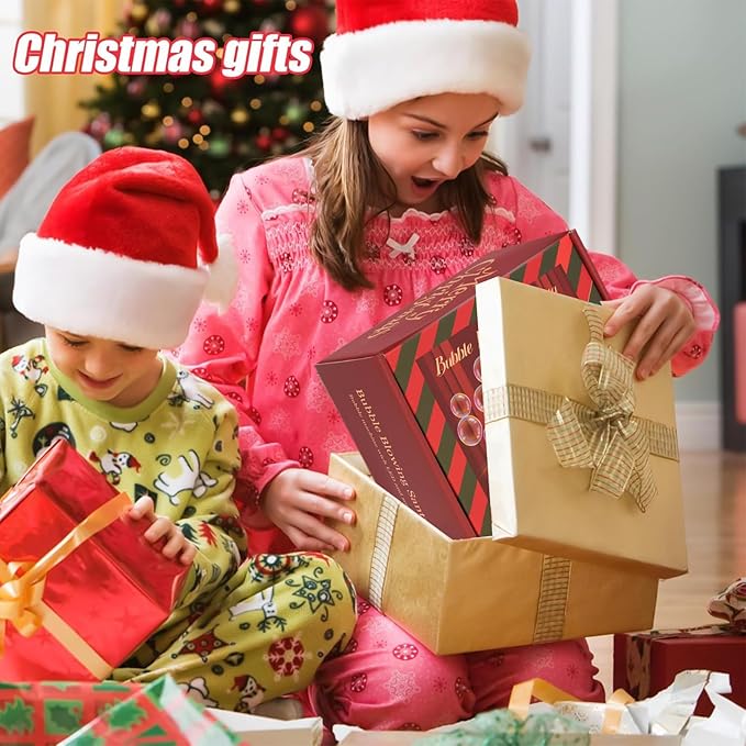 Santa Bubble Butt Blower, Santa Claus Farting Bubble Machine, Funny Automatic Blowing Blower with Music Flashing Lights Colorful Bubbles, Christmas Stocking Stuffers Gift for Kids