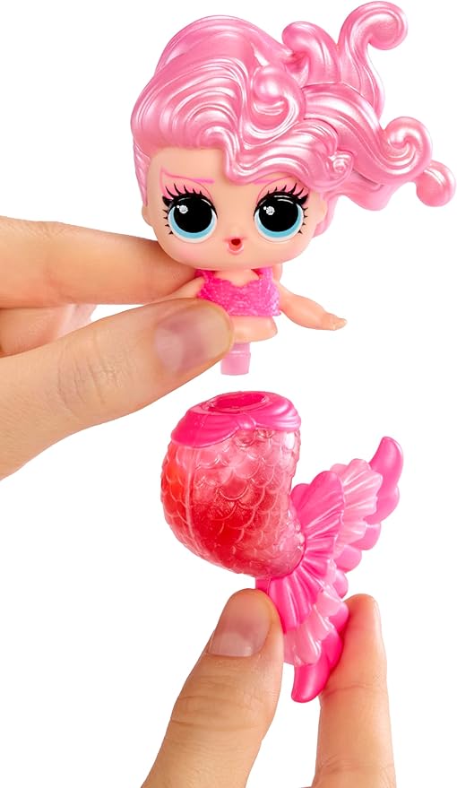 LOL Surprise Mermaids Makeover Magic Tots with DIY Wearable Lip Gloss Makeup for You and Your Doll, Fun Water Play, Gift for Kids Ages 4+ (Pack of 2)
