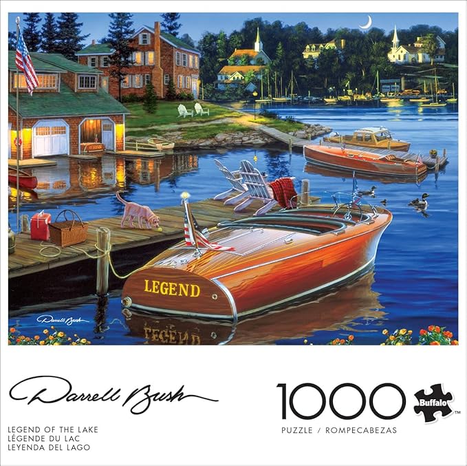 Buffalo Games - Darrell Bush - Legend of The Lake - 1000 Piece Jigsaw Puzzle for Adults -Challenging Puzzle Perfect for Game Nights - Finished Size is 26.75 x 19.75