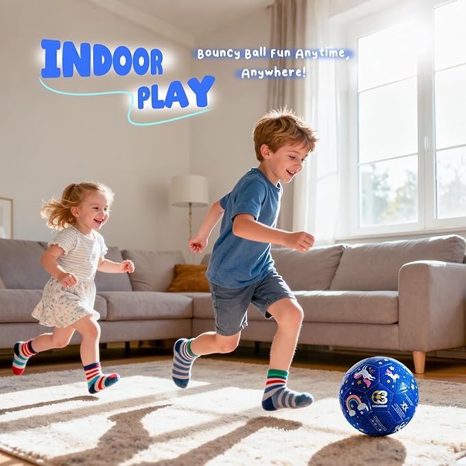 U&C Planet Soccer Ball Size 2 Size 3 Size 4 for Toddler Kids with Pump Deflated, Cartoon Unicorn Dinosaur Soccer Ball Toy for Girls Boys 1-3 2-8 6-12