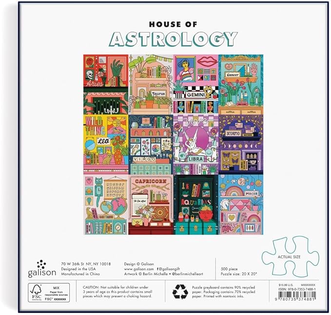 Galison, House of Astrology Puzzle 500 Pieces