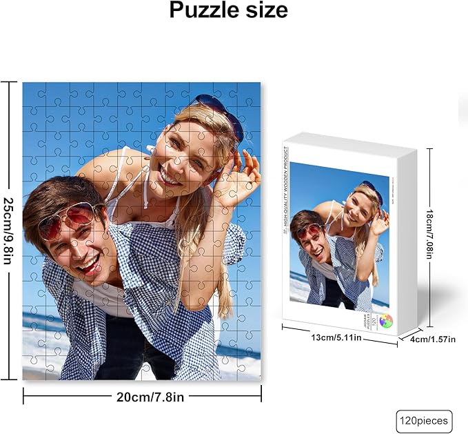 Custom Puzzle from Photos, Personalized Photo Puzzle for Adults 35/70/120/200/300/500/1000/1500 Pieces, Customized Jigsaw Puzzle from Picture,Christmas Birthday Gifts for Grandkids Men Women
