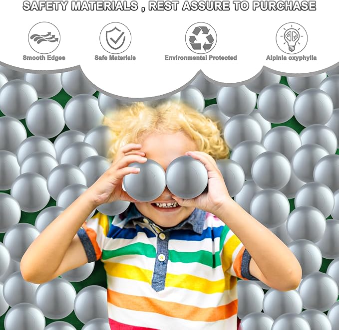 Clear Ball Pit Balls - Crush Proof Plastic Toy Balls for Boys and Girls