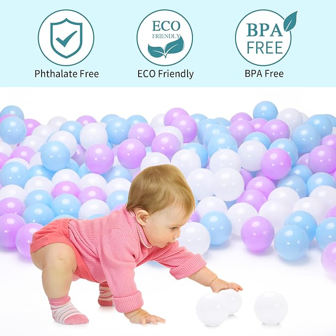 STARBOLO Ball Pit Balls for Toddlers Phthalate Free BPA Free Non-Toxic Crush Proof Play Balls for Toddlers Kids Pool Playhouse Pack of 100 200 500