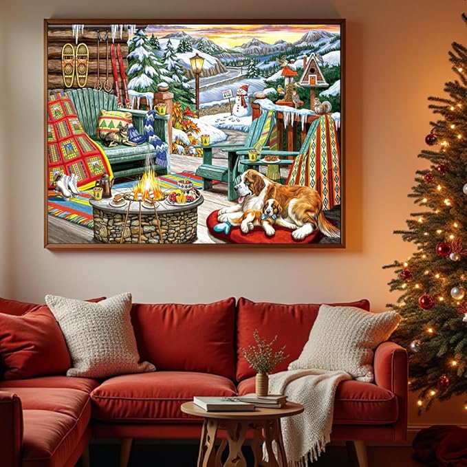 Jigsaw Puzzles for Adults - 2 Pack Christmas & Winter Holiday Puzzles 1000 Pieces and Up, Gift for Women & Mom