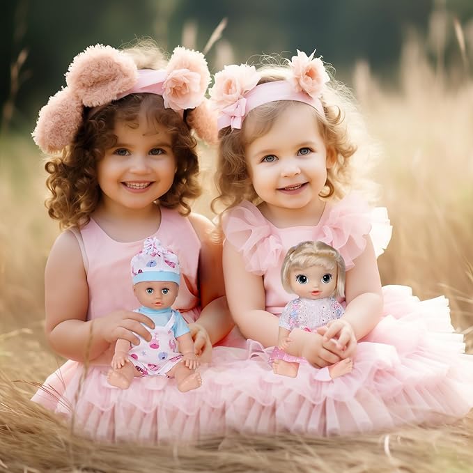 ARTST Doll Clothes,12 inch Baby Doll Clothes 6 Sets Include 5 Caps fit for 10 /11 /12 inch Baby