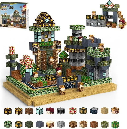 100PCS Magnetic Blocks,Magnetic Building Blocks,Magnet Cubes for Kids Toys,Sensory STEM Building Toys for 3-5 4-6 5-7 6-8 Year Old,Travel Outdoor Kids Games Boys Girls Birthday Gifts (0.8-inch blocks)
