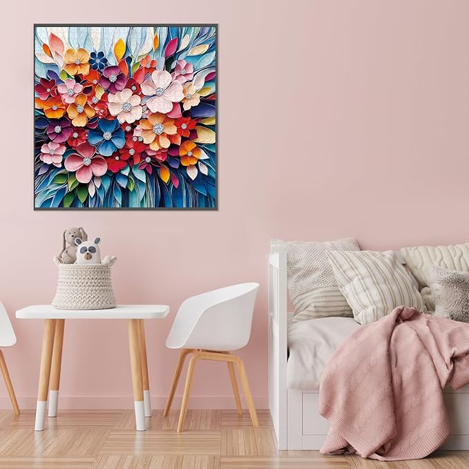 Puzzle for Adults 1024 Pieces, 3D Paper-Fold Crystal Flower Bouquet Jigsaw Puzzle, Challening Impossible Difficult Hard Fun 1024 Pieces Jigsaw Puzzles for Adults