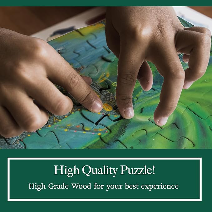 African American Expressions - Northern Lights Christmas Scene Puzzle – 500-Piece African American Jigsaw Puzzle for Adults | Winter Holiday Puzzle with Stunning Artwork