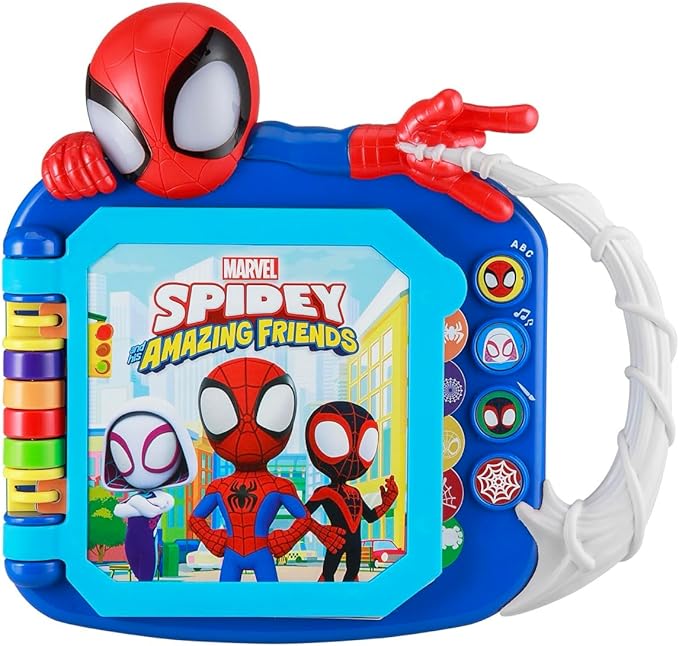 eKids Spidey and His Amazing Friends Book, Toddler Toys with Built-in Preschool Learning Games, Educational Toys for Toddlers