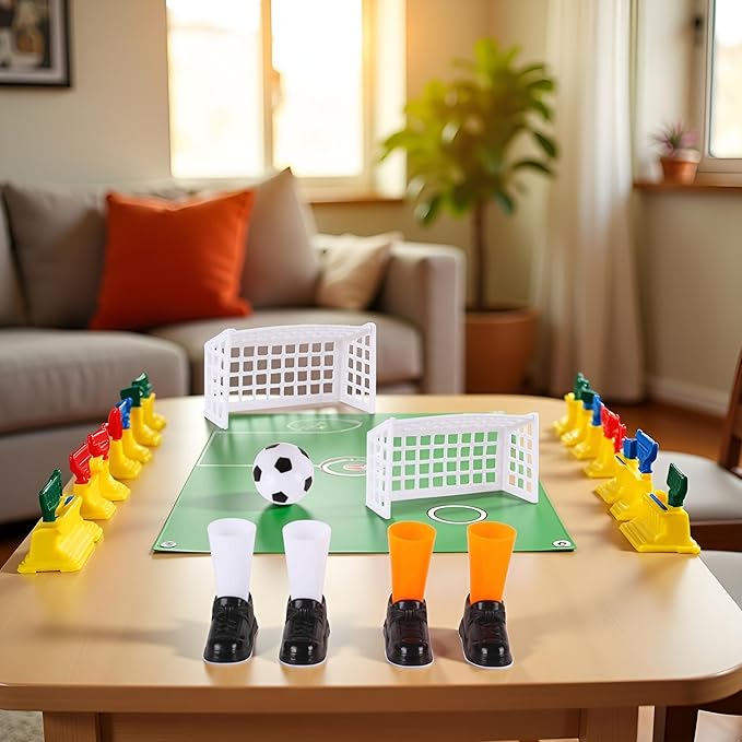 1 Set Finger Soccer Game Finger Footballs Match Funny Finger Table Game Set with Two Goals for Fans Club Party Football Compact and Lightweight Products Sports and Outdoor Play