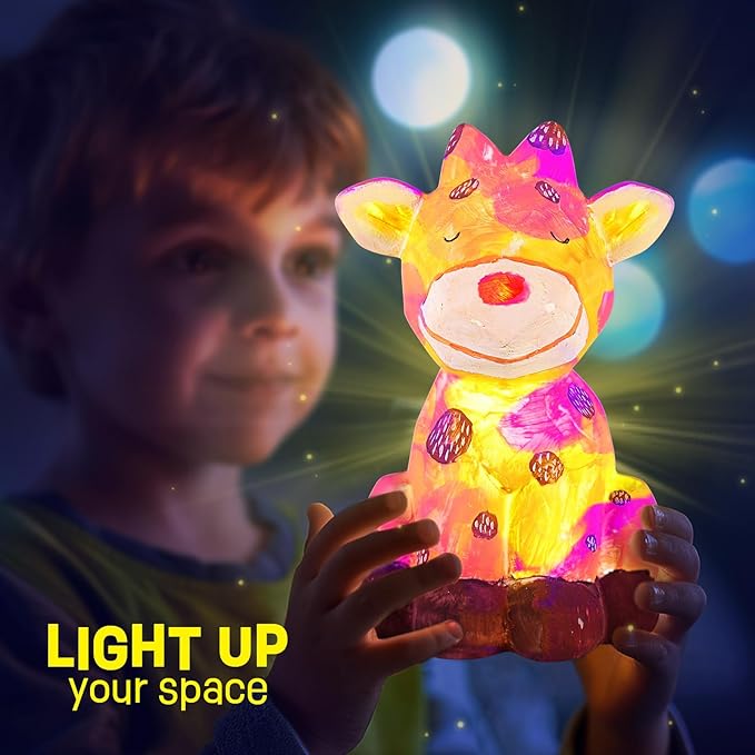 Paint Your Own Deer Lamp Kit, Art Supplies Painting Kits for Kids 6-12, Arts and Crafts for Kids Ages 8-12, Deer Toy Birthday Easter Gifts for Kids Girls Boys Ages 3 4 5 6 7 8 9 10 11 12+
