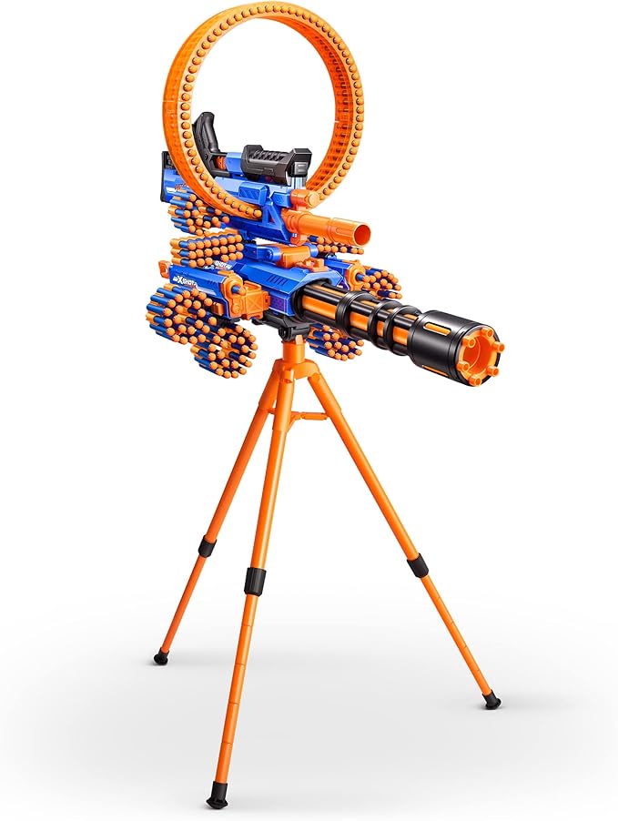 X-Shot Insanity Motorized Rage Fire by ZURU 72 Darts, Air Pocket Technology Darts, Dart Storage, Blasting Power, Auto Feeding Belt, Tripod & Scope, Outdoor Toy for Boys, Girls, Teens, Adults