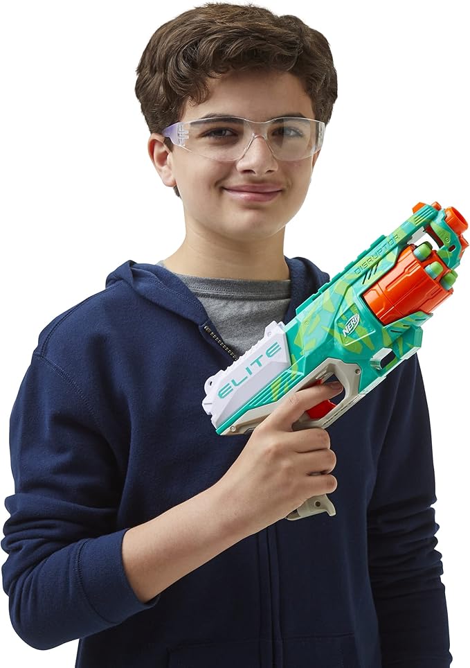 NERF Elite Disruptor Dynamic Green Dart Blaster, Rotating Drum, Slam Fire, Easter Gift for Kids, Kids Outdoor Toys for 8 Year Old Boys & Girls (Amazon Exclusive)