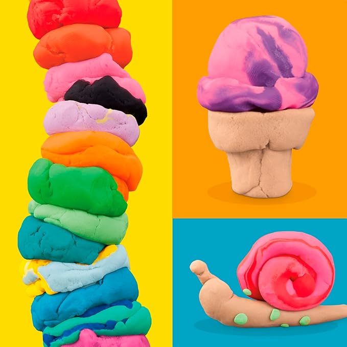 Play-Doh 22 Pack Ultimate Color Variety, Bulk Assorted Colors, 2 & 4 Ounce Modeling Compound Cans, Kids Arts & Crafts, Preschool Toys, Ages 2+ (Amazon Exclusive)