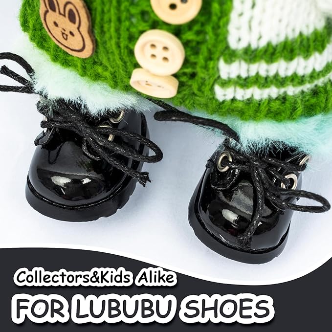 15-17cm Doll Shoes for 15-17cm Doll Boots, 6.7 inch Doll Shoes Accessories (Black)