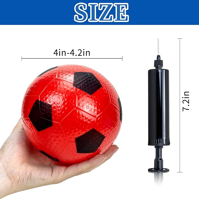 12 Pack Soccer Balls, Inflatable 4'' Mini Soccer Ball for Kids Toddlers Indoor Outdoor Sports Games Beach Garden Playground Balls Football for Boys Girls Gift and Party Favors
