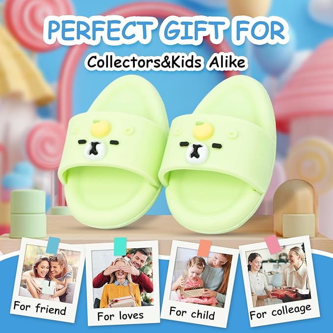 Summer Sandals for Dolls Open Toe Slippers, Cute Accessories for Photography, Display & Collectors Age Limit 15 （Green）