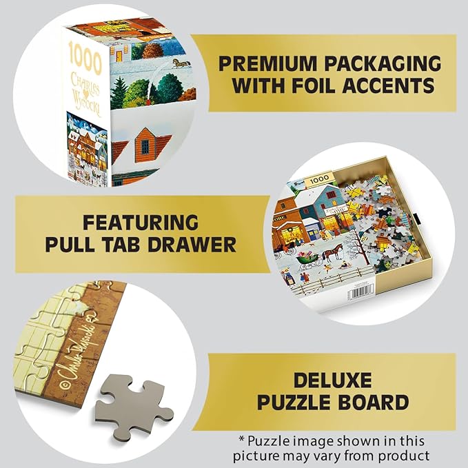 Buffalo Games – Cauldwell's Country Store - 1000 Piece Jigsaw Puzzle - Premium Gold Collection Giftable Puzzle for Adults – Precision-Cut Pieces, Beautiful Artwork