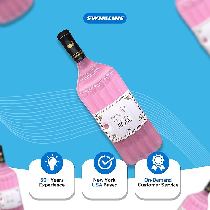 SWIMLINE Inflatable Swimming Pool Float Lounger Raft Mattress, Fun Mat, Rosé Classic Edition, Pink