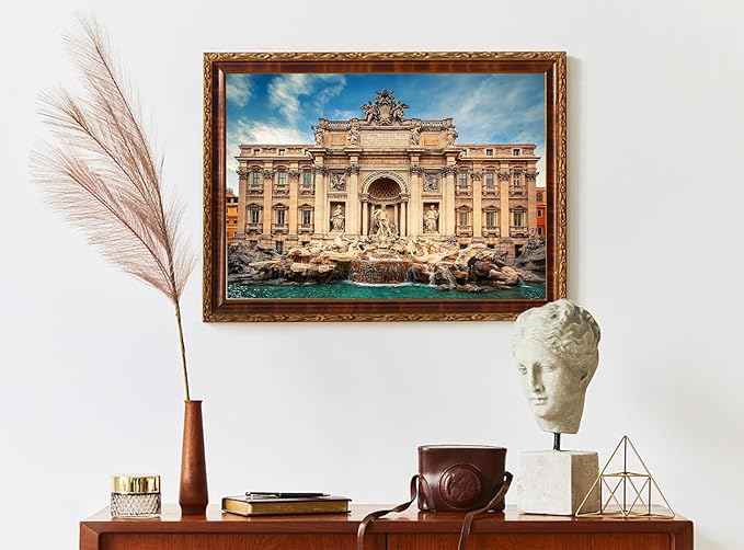 Jigsaw Puzzles 2 Pack 1000 Pieces Colosseum & Trevi Fountain Nature Impossible Challenging Puzzles for Home Decor Birthday Gifts Toy for Men Women