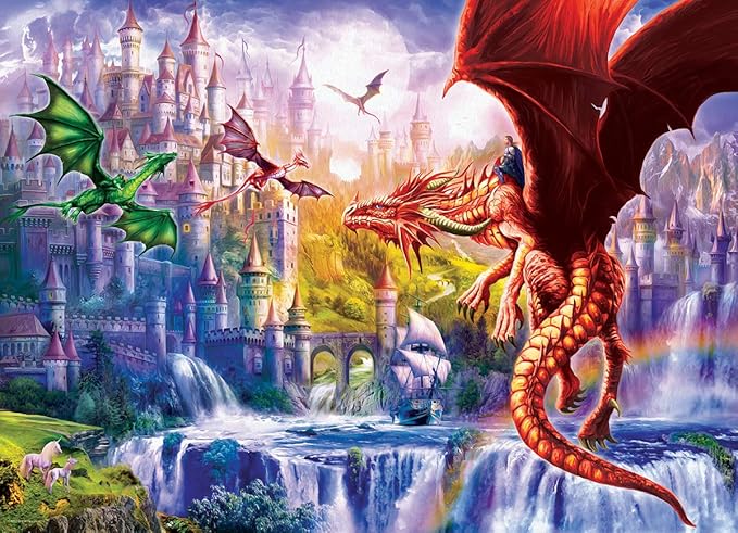 EuroGraphics (EURHR Dragon Kingdom 500Piece Puzzle 500Piece Jigsaw Puzzle