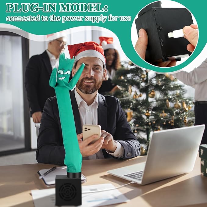 Poen Easter Gifts for Kids Mini Wacky Waving Inflatable Tube Guy with Blower Gag Toy Gift Inflatable Tube Man Birthday Desktop Decor Dancing Blow up Man for Office Party Decor(Wacky)