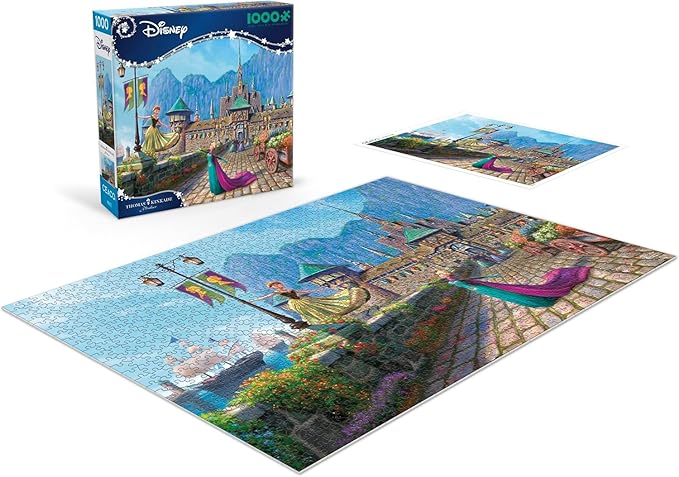 Ceaco Frozen Celebration in ARENDALLE 1000 PC Puzzle - Colorful Puzzle for Adults – Precision-Cut Pieces, Beautiful Artwork, and Hours of Relaxing Fun