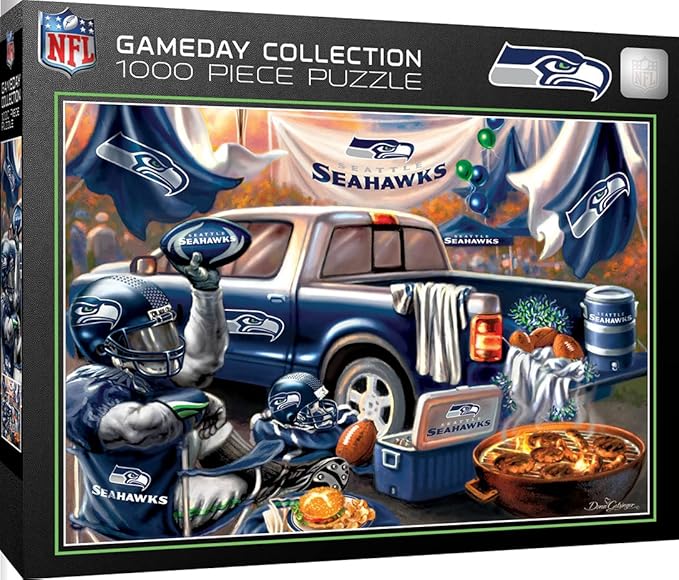 MasterPieces - 1000 Piece Jigsaw Puzzle, NFL Seattle Seahawks, Fun for Adults and Family, Non-Glare Finish, 19.25"x26.75"