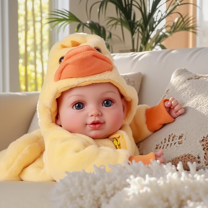 BABESIDE Value 5-Piece Realistic Baby Doll Set – Includes 15-Inch Soft Body Doll, Outfit, Bottle, Magnetic Pacifier & Birth Certificate – Ideal Gift for Kids 3+, Birthday, Pretend Play