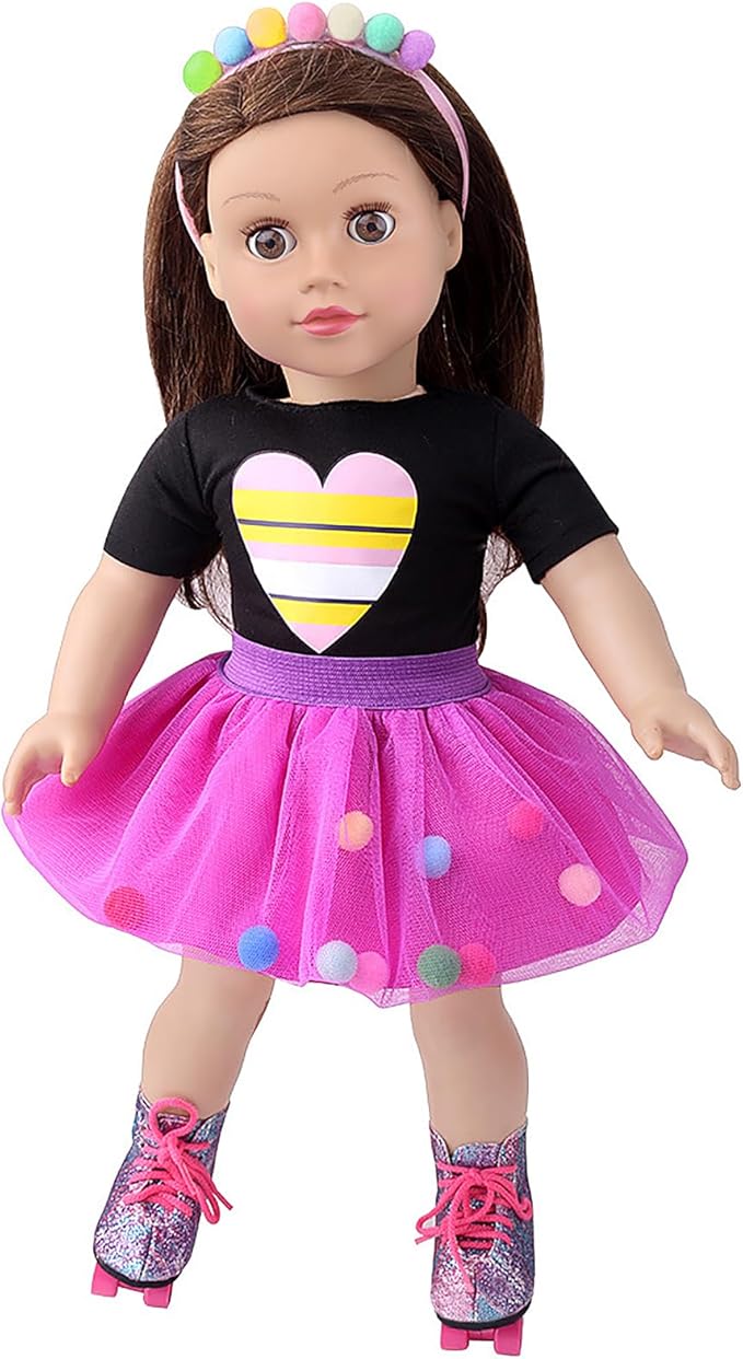 18 Inch American Doll Clothes and Accessories Travel Skating Sport Playset Outdoor Sport Accessories (Not Include Doll)