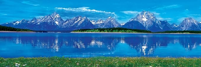 MasterPieces - 1000 Piece Jigsaw Puzzle, Grand Tetons Panoramic, Fun for Adults, Family, Kids 13"x39