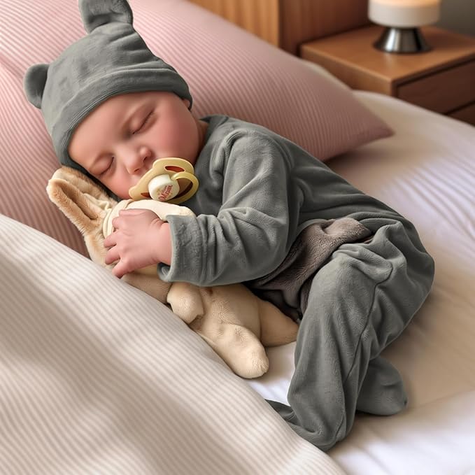 JIZHI Reborn Baby Dolls Boy - 20 Inch Cute Soft Realistic Newborn Baby Doll with Poseable Body, Real Life Baby Dolls with Accessories for 3+ Year Old Gifts, Pretend Play
