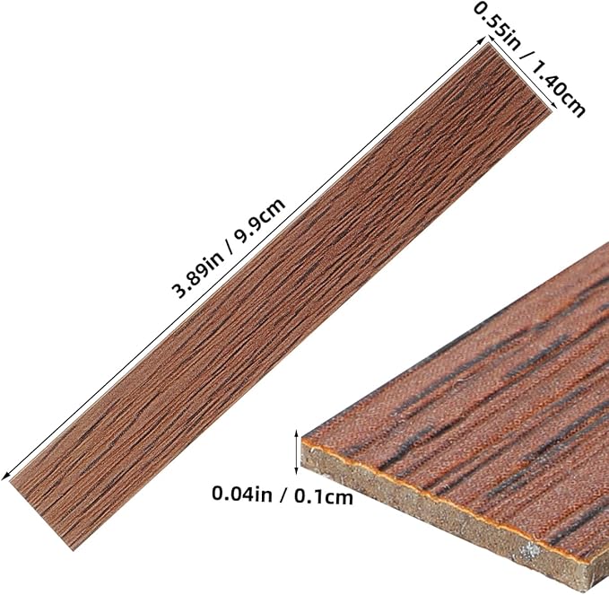TOYANDONA 40Pcs Dollhouse Flooring Peel and Stick Miniature Floor Decorations Self Adhesive Walnut Tiles for Doll House Wallpaper and Trim