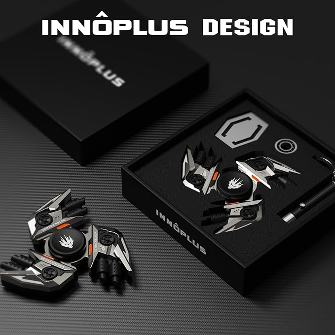 Upgrade Fidget Spinners, Fidget Toys Adults, Stress Anxiety ADHD Relief Figets Toy for Kids/Teens, Cool Metal Finger Hand Spinner Toy with Double Side Design