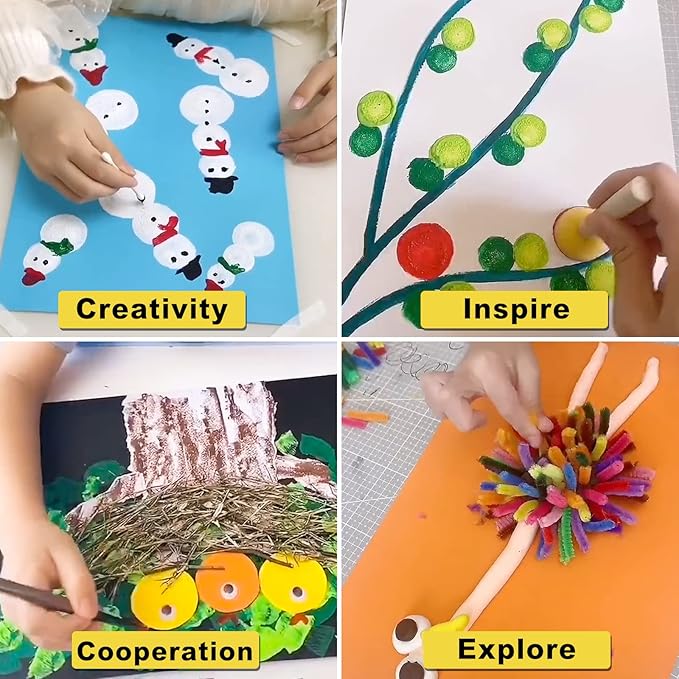 TSING Arts and Crafts for Kids - 40 Creative Painting Arts 350+pcs Painting Kits Ages 5-10 Year Old Girls & Boys - Art Supplies Set - Gift Ideas for Drawing Beginners Activity Toys