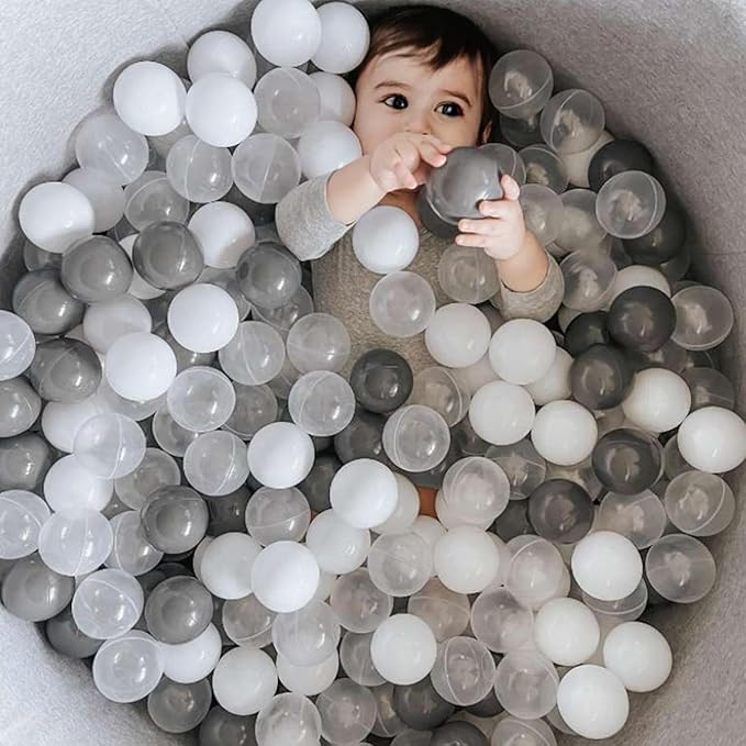 GOGOSO Ball Pit Balls for Toddlers Kids Plastic Balls for Ball-Pit Playpen Pool Baby Play Pastel BPA-Free Non Toxic Play Pastel Crush Proof Bal 50 100 200 500 1000 Count