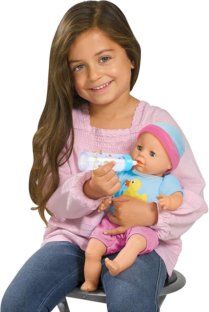 SCOM Baby Doll Bottle Accessories - 6 Pcs Feeding Bottle Toys, Magic Disappearing Milk & Juice, Pretend Play Set with Pacifiers Kids Gift Light Purple