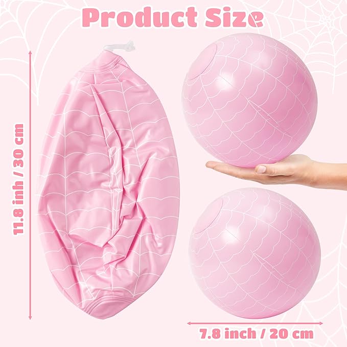 12 Pack Beach Ball Set, Reusable Colorful Inflatable Ball with Vacuum Storage Bag for Pool Party, Beach Games
