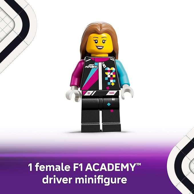 LEGO Speed Champions F1 ACADEMY Race Car Building Toy - Pretend Play Racing Vehicle W/ F1 ACADEMY Minifigure - Play & Display Toy Car for Boys & Girls, Ages 10+ - Gift Idea for Birthdays - 77258