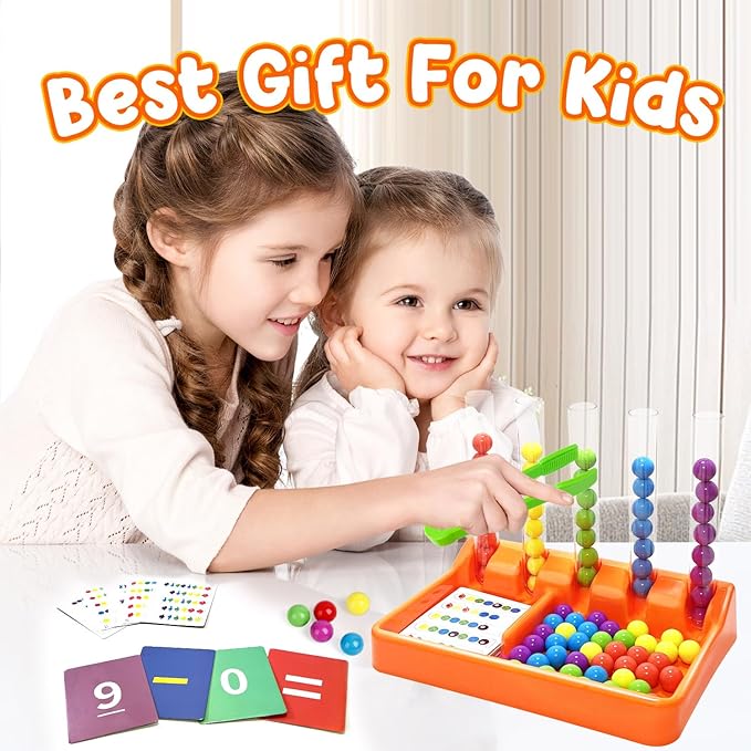 Counting and Color Sorting Toys, Preschool Kindergarten Learning Activities, Math Manipulatives Supplies Matching Games, Fine Motor Skills, Educational Montessori Toys for Kids 3 4 5 6 Year Old