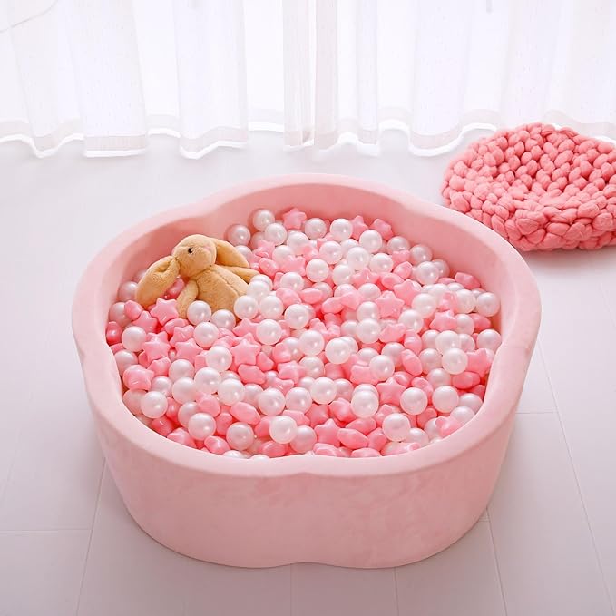 STARBOLO Ball Pit Balls for Toddlers Pack of 100 200 500 - BPA&Phthalate Free Non-Toxic Crush Proof Soft Plastic Balls for 1-5Years Old Toddlers Girl Kids Birthday Pool Playpen Tent Party