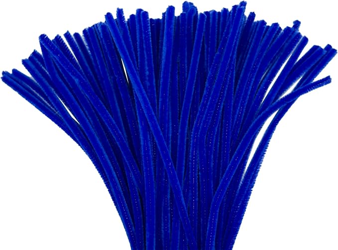 200 Pcs Pipe Cleaners, 12 Inch Long Pipe Cleaners Craft Supplies, Colorful Pipe Cleaners Pastel for Halloween Decoration, Christmas Day and Valentine’S Day DIY Art Creative Crafts (Royal Blue)